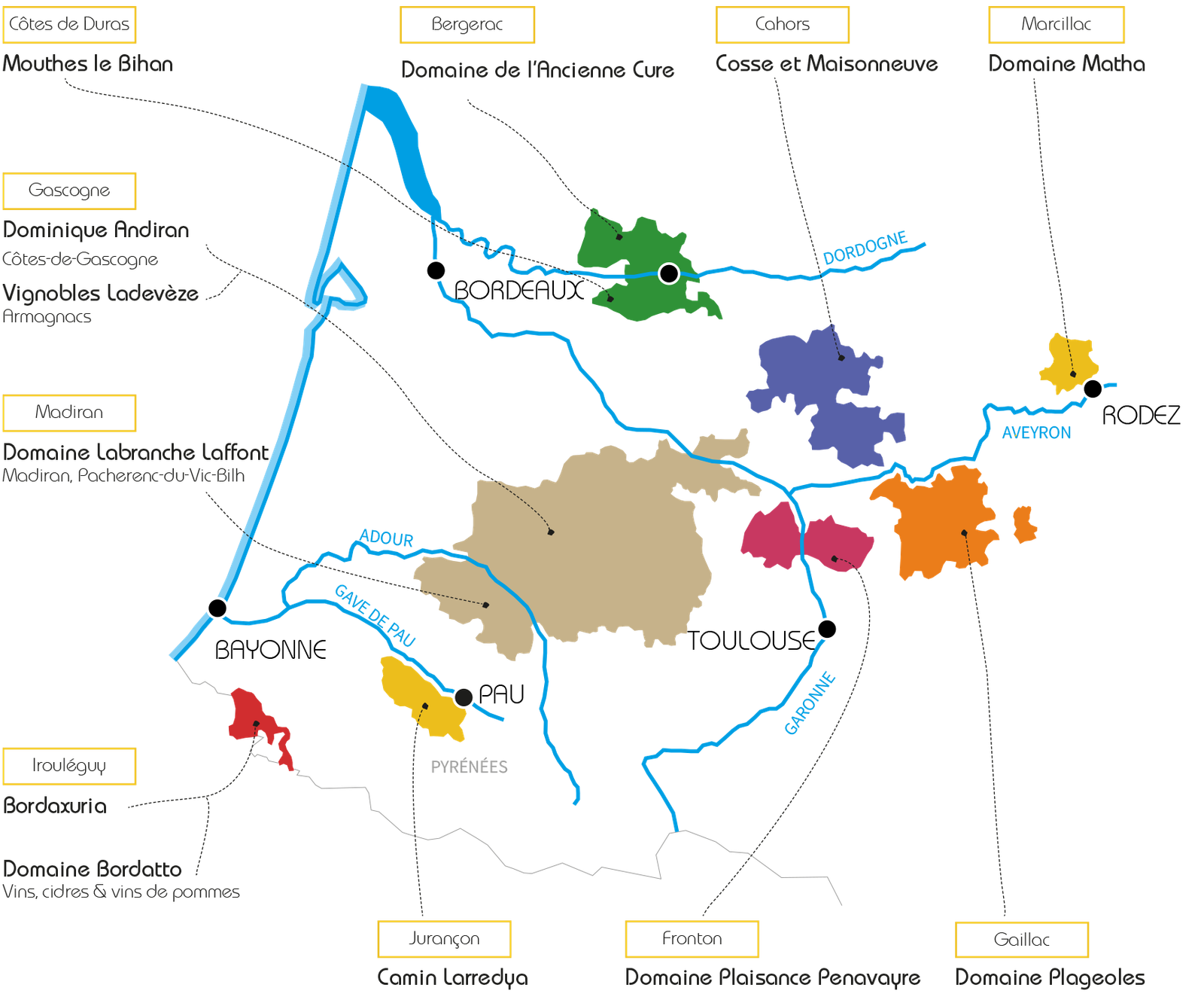 map of A Bisto domains